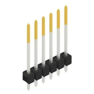 Stiftleiste, 6-polig, RM 2.54 mm, gerade, schwarz, 10048637 Schnäppchen