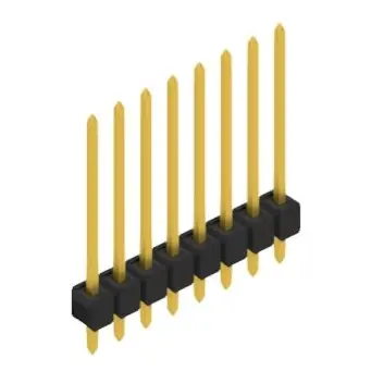 Stiftleiste, 8-polig, RM 2.54 mm, gerade, schwarz, 10048642 Preisreduziert