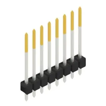 Garantierte Lieferung Stiftleiste, 8-polig, RM 2.54 mm, gerade, schwarz, 10048643