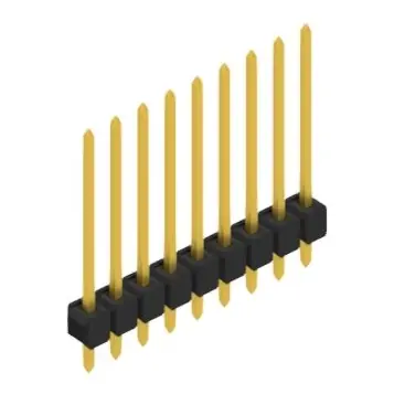 Stiftleiste, 9-polig, RM 2.54 mm, gerade, schwarz, 10048646 Begrenztes Angebot