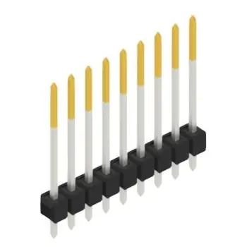 Stiftleiste, 9-polig, RM 2.54 mm, gerade, schwarz, 10048647 Direktkauf