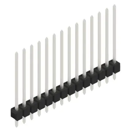 Stiftleiste, 14-polig, RM 2.54 mm, gerade, schwarz, 10048774 Sonderangebot