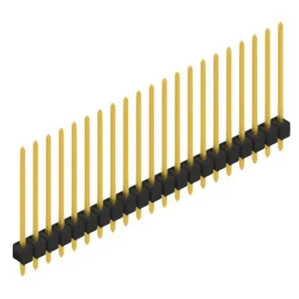 Abverkauf Stiftleiste, 21-polig, RM 2.54 mm, gerade, schwarz, 10048796