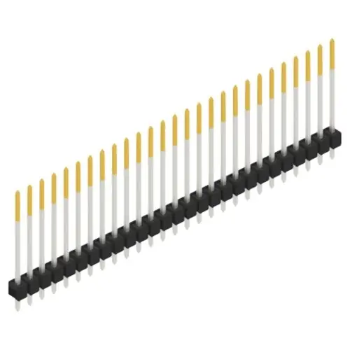 Stiftleiste, 27-polig, RM 2.54 mm, gerade, schwarz, 10048816 Echt