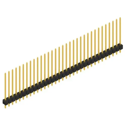 Stiftleiste, 33-polig, RM 2.54 mm, gerade, schwarz, 10048835 Sonderangebot