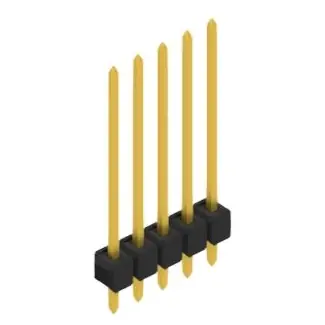 Stiftleiste, 5-polig, RM 2.54 mm, gerade, schwarz, 10048745 Mega-Angebot