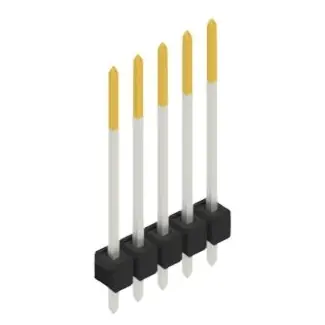 Stiftleiste, 5-polig, RM 2.54 mm, gerade, schwarz, 10048746 Neu Im Sortiment