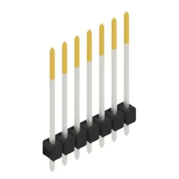 Neue Ware Stiftleiste, 7-polig, RM 2.54 mm, gerade, schwarz, 10048752