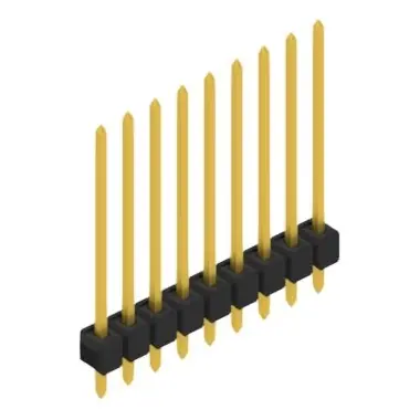 Stiftleiste, 9-polig, RM 2.54 mm, gerade, schwarz, 10048757 Jetzt Bestellen