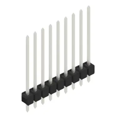 Abverkauf Stiftleiste, 9-polig, RM 2.54 mm, gerade, schwarz, 10048759