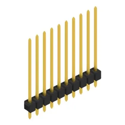 Beliebt Stiftleiste, 10-polig, RM 2.54 mm, gerade, schwarz, 10048873