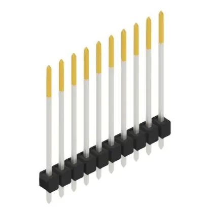 Stiftleiste, 10-polig, RM 2.54 mm, gerade, schwarz, 10048874 Sonderangebot