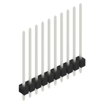 Stiftleiste, 10-polig, RM 2.54 mm, gerade, schwarz, 10048875 Knallerangebot