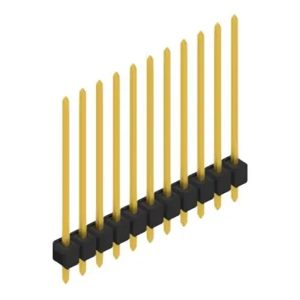 Preisreduziert Stiftleiste, 11-polig, RM 2.54 mm, gerade, schwarz, 10048876