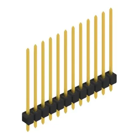 Stiftleiste, 12-polig, RM 2.54 mm, gerade, schwarz, 10048878 Meistverkauft