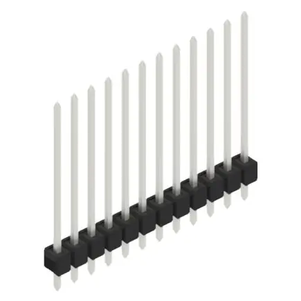 Versand Am Gleichen Tag Stiftleiste, 12-polig, RM 2.54 mm, gerade, schwarz, 10048880