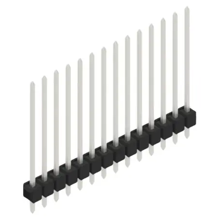 Stiftleiste, 14-polig, RM 2.54 mm, gerade, schwarz, 10048887 Must-Have