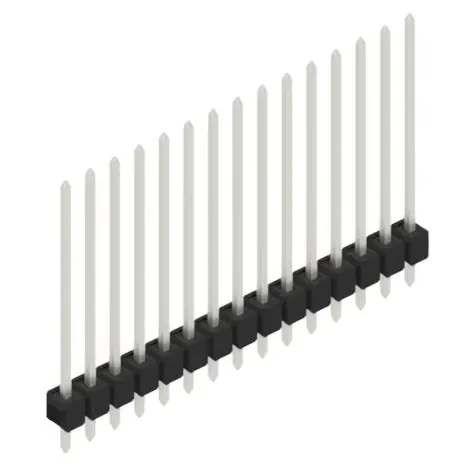 Neuheit Stiftleiste, 15-polig, RM 2.54 mm, gerade, schwarz, 10048890