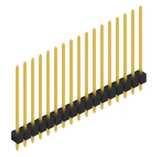 Stiftleiste, 17-polig, RM 2.54 mm, gerade, schwarz, 10048894 Gratis Versand