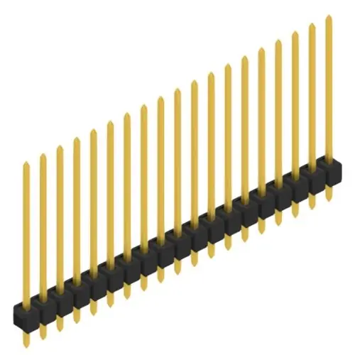 Kostenloser Rückversand Stiftleiste, 19-polig, RM 2.54 mm, gerade, schwarz, 10048901