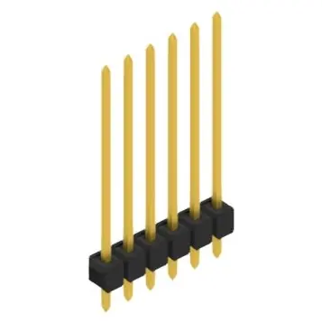 Letzte Chance Stiftleiste, 6-polig, RM 2.54 mm, gerade, schwarz, 10048862