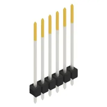 Stiftleiste, 6-polig, RM 2.54 mm, gerade, schwarz, 10048863 Jetzt Kaufen