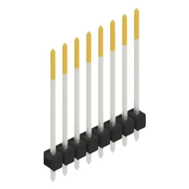 Stiftleiste, 8-polig, RM 2.54 mm, gerade, schwarz, 10048868 Zertifiziert