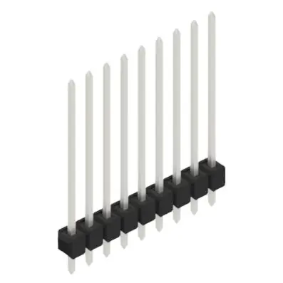 Kostenfreie Lieferung Stiftleiste, 9-polig, RM 2.54 mm, gerade, schwarz, 10048872