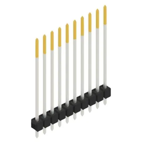 Stiftleiste, 10-polig, RM 2.54 mm, gerade, schwarz, 10048988 Versand Am Gleichen Tag