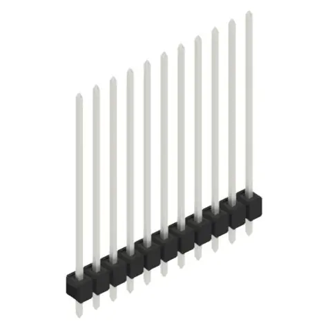 Preisreduziert Stiftleiste, 11-polig, RM 2.54 mm, gerade, schwarz, 10048993