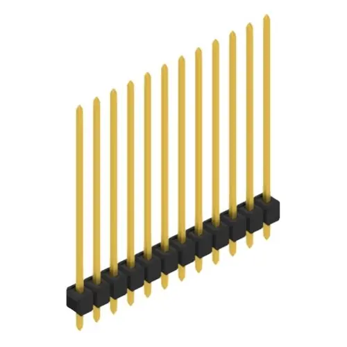 Stiftleiste, 12-polig, RM 2.54 mm, gerade, schwarz, 10048994 Kostenloser Versand