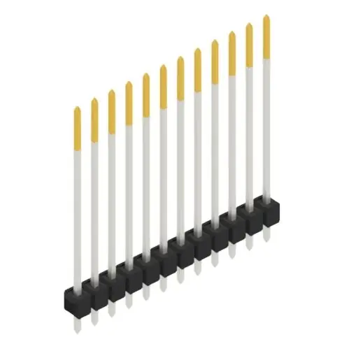 Ausverkauf Stiftleiste, 12-polig, RM 2.54 mm, gerade, schwarz, 10048995