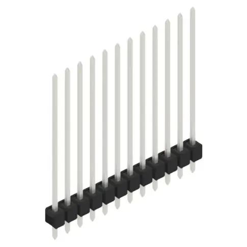 Stiftleiste, 12-polig, RM 2.54 mm, gerade, schwarz, 10048996 Schnäppchen