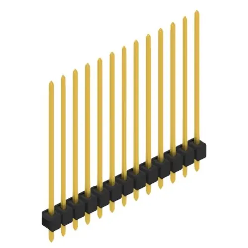 Rabatt Stiftleiste, 13-polig, RM 2.54 mm, gerade, schwarz, 10048997