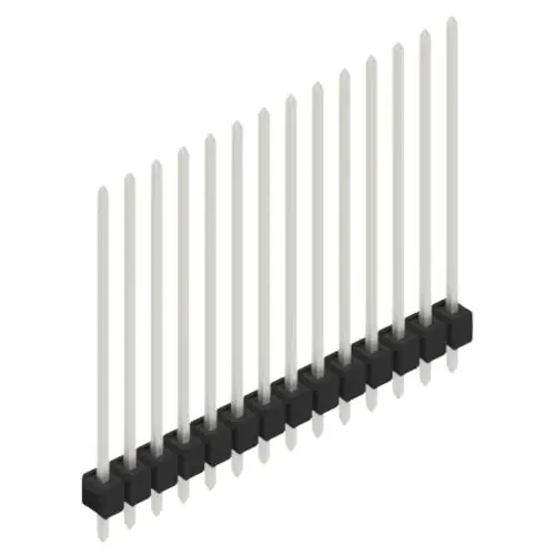 Stiftleiste, 14-polig, RM 2.54 mm, gerade, schwarz, 10049003 Top-Seller