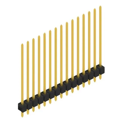 Sonderangebot Stiftleiste, 15-polig, RM 2.54 mm, gerade, schwarz, 10049004