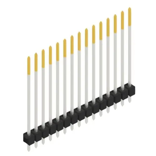 Stiftleiste, 15-polig, RM 2.54 mm, gerade, schwarz, 10049005 Versand Am Gleichen Tag