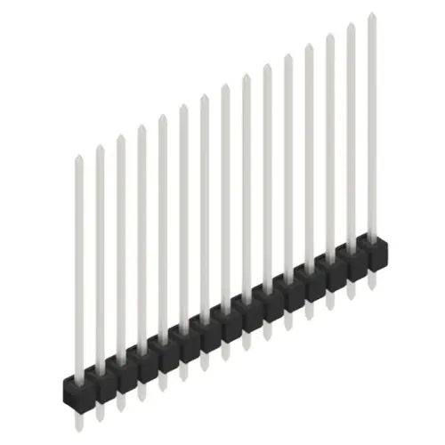 Stiftleiste, 15-polig, RM 2.54 mm, gerade, schwarz, 10049006 Kostenloser Versand