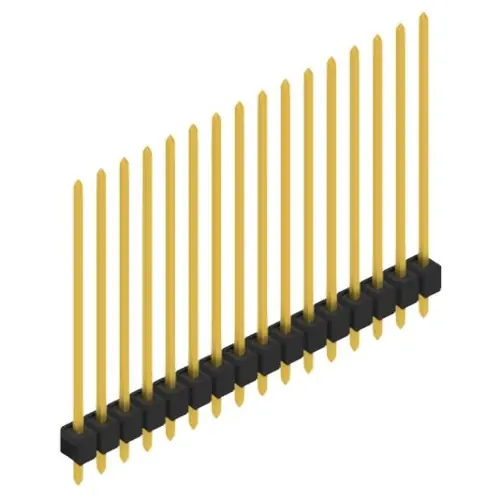 Stiftleiste, 16-polig, RM 2.54 mm, gerade, schwarz, 10049007 Ausverkauf