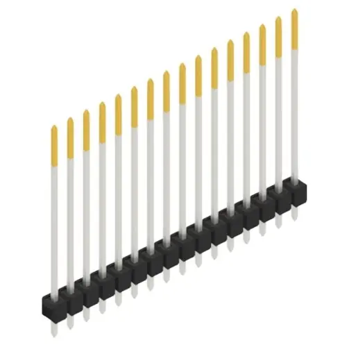 Zertifiziert Stiftleiste, 16-polig, RM 2.54 mm, gerade, schwarz, 10049008