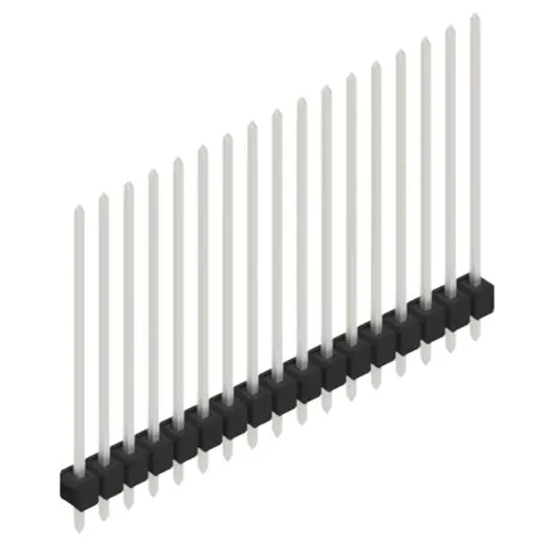 Stiftleiste, 17-polig, RM 2.54 mm, gerade, schwarz, 10049012 Kracherpreis