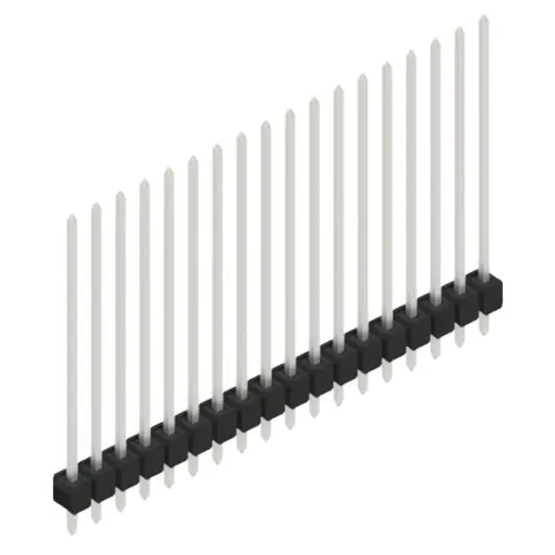 Stiftleiste, 18-polig, RM 2.54 mm, gerade, schwarz, 10049015 Kostenfreie Lieferung