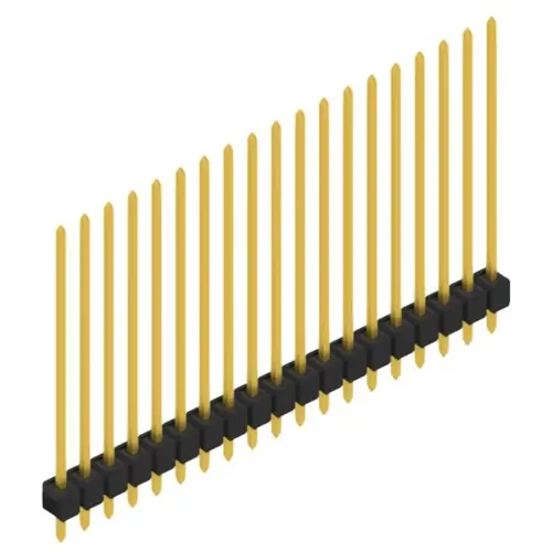 Gratis Versand Stiftleiste, 19-polig, RM 2.54 mm, gerade, schwarz, 10049017