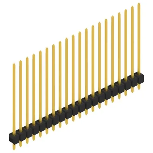 Zertifiziert Stiftleiste, 20-polig, RM 2.54 mm, gerade, schwarz, 10049020