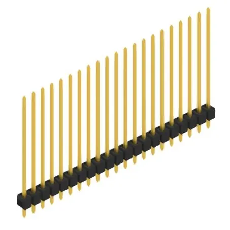 Stiftleiste, 21-polig, RM 2.54 mm, gerade, schwarz, 10049024 Direktkauf