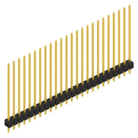 Stiftleiste, 24-polig, RM 2.54 mm, gerade, schwarz, 10049034 Sofort Bestellen