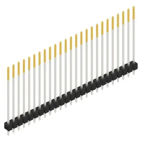 Schneller Versand Stiftleiste, 25-polig, RM 2.54 mm, gerade, schwarz, 10049038