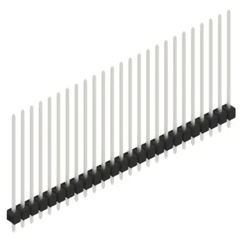 Neue Ware Stiftleiste, 25-polig, RM 2.54 mm, gerade, schwarz, 10049039