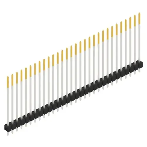 Stiftleiste, 30-polig, RM 2.54 mm, gerade, schwarz, 10049054 Markenware