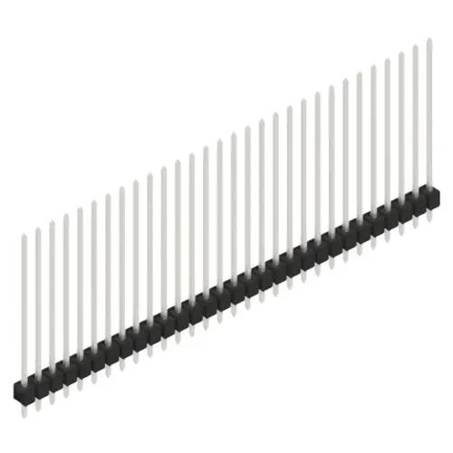 Stiftleiste, 30-polig, RM 2.54 mm, gerade, schwarz, 10049056 Echt